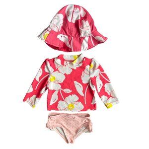 Simple Joys by Carter's Girls' 3 Piece Rashguard Set 3-6 Months